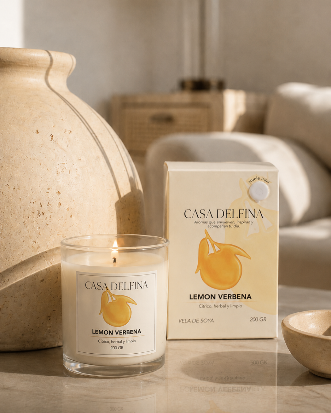 Vela de soya 200 grs Lemon Verbena