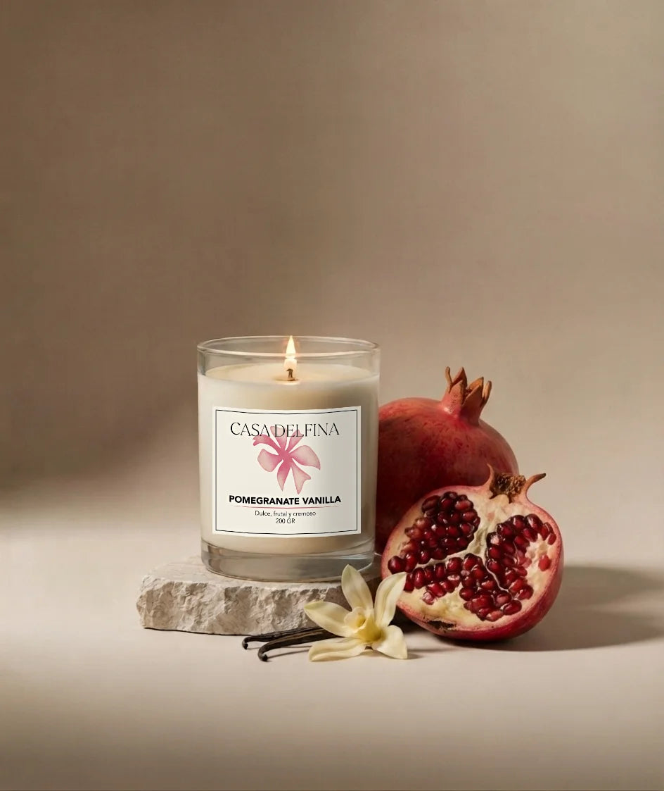 Vela de soya 200 grs Pomegranate Vanilla